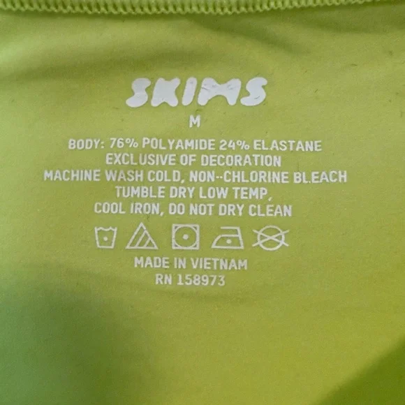 Skims Women’s Long Sleeve Neon Yellow Tshirt - Picture 5 of 5